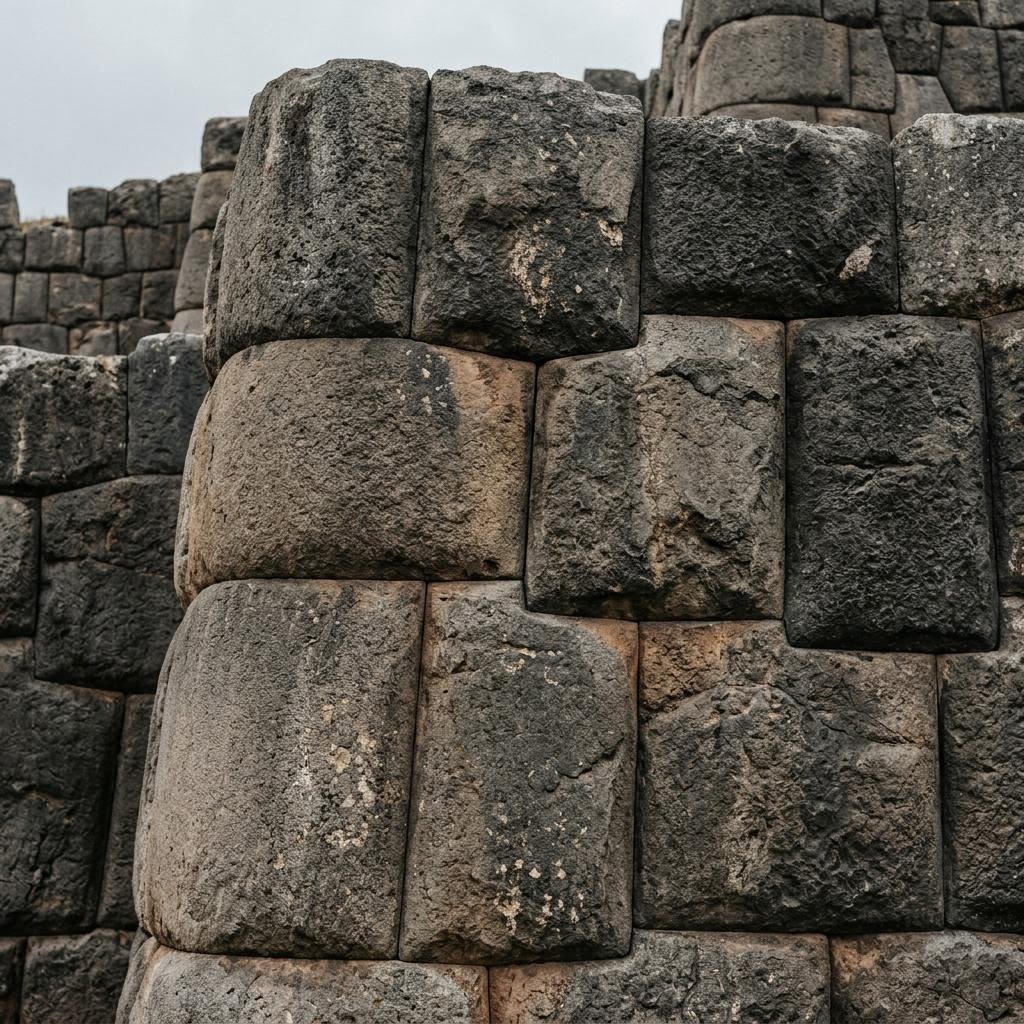 Fitted Inca polygonal stone masonry